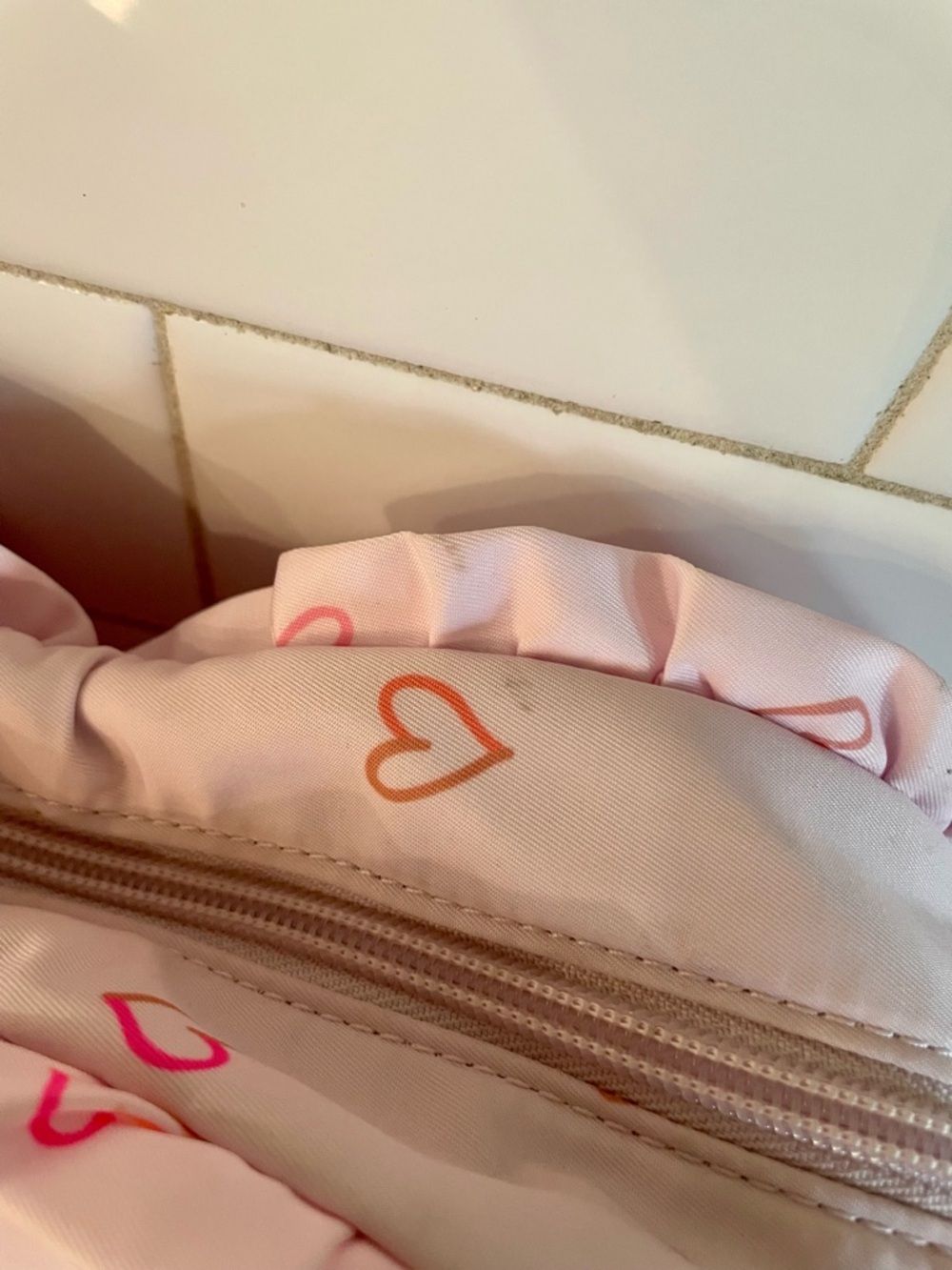 Cat & Jack Pink Mini Heart-Shaped Ruffle Backpack - Picture 4 of 6